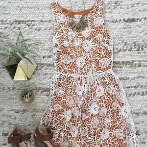 Lace Midi Fit and Flare Dress